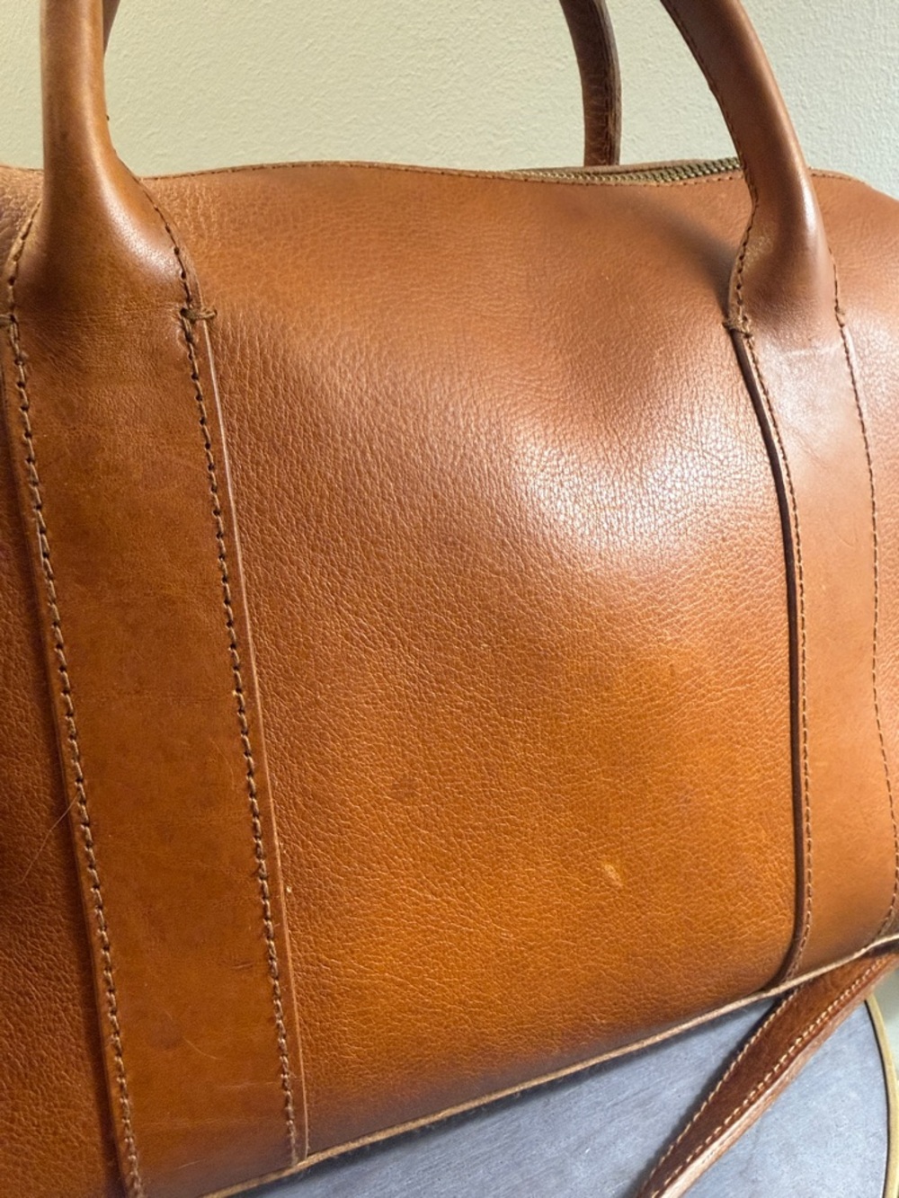 Madewell The Prague satchel crossbody in a cognac brown leather. - Picture 2 of 16